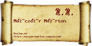 Móczár Márton névjegykártya