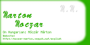 marton moczar business card