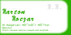 marton moczar business card